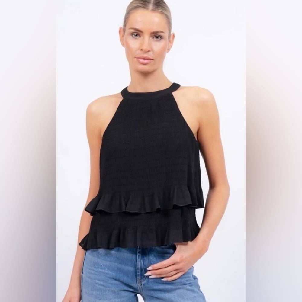 REVOLVE Central Park West Jane Halter Top - Black NWT